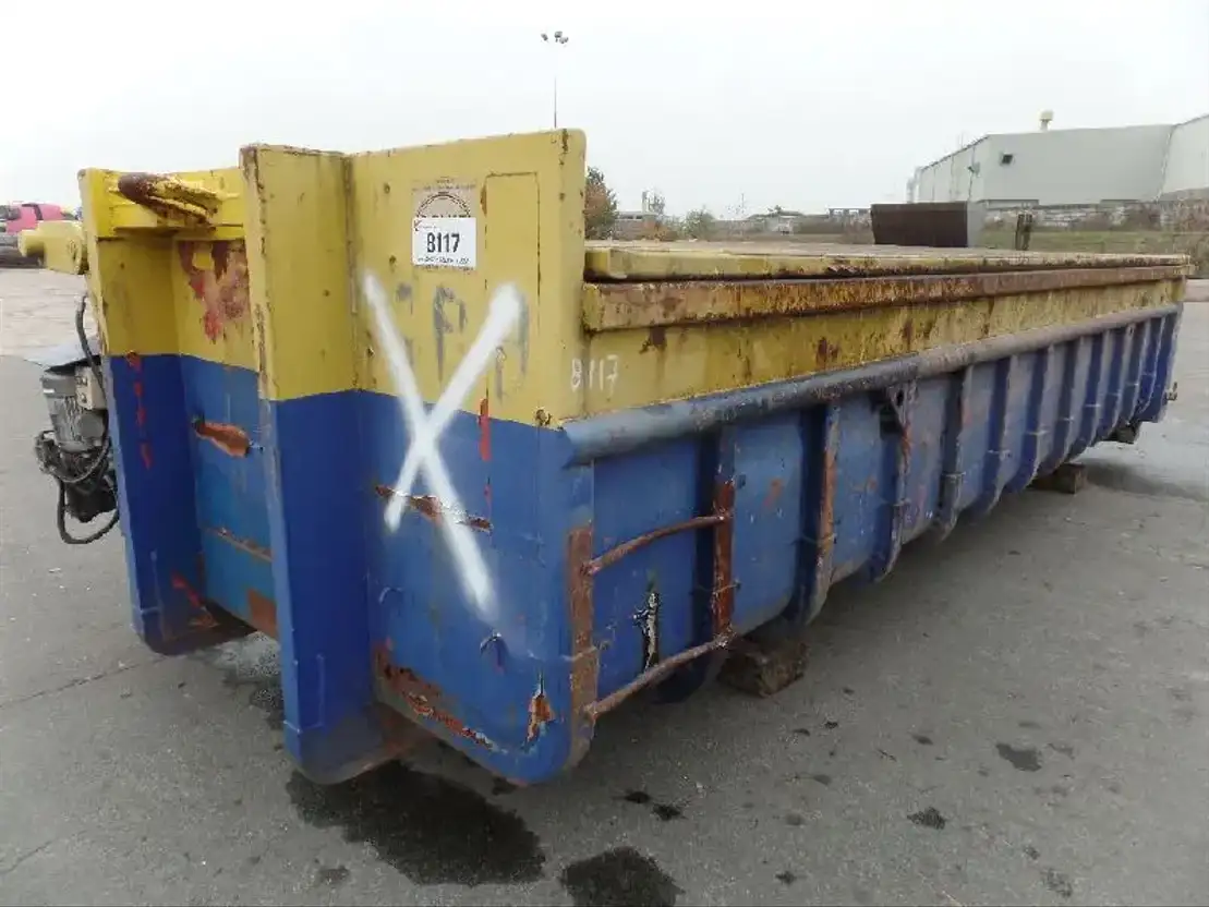 open top zeecontainer VERNOOY CONTAINER 8117 GEBRUIKT MET DEKSEL