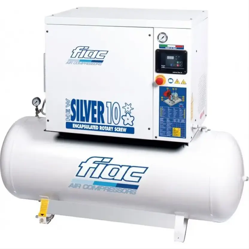 FIAC New Silver 10 / 300 Silent 7.5 kW 860 L / min 10 bar Elektrische Schroefcompressor met ketel