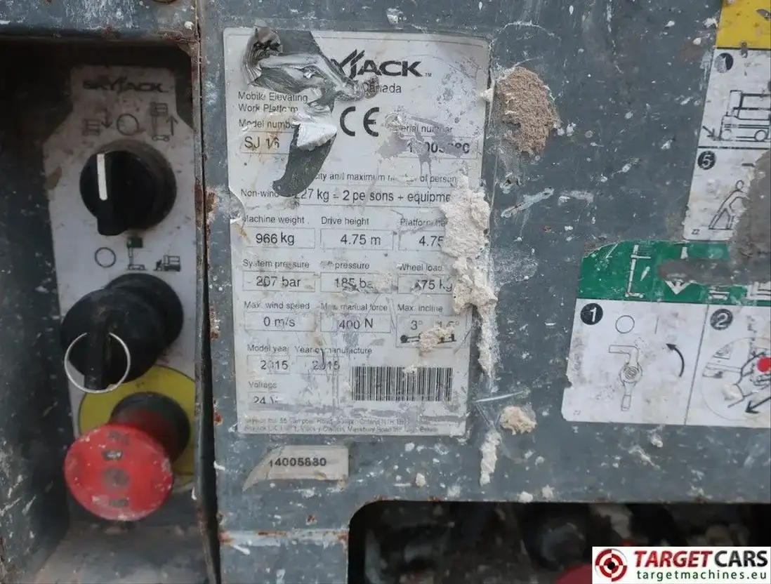 Skyjack SJ16 ELECTRIC VERTICAL MAST WORK LIFT 675CM Masthoogwerker TrucksNL