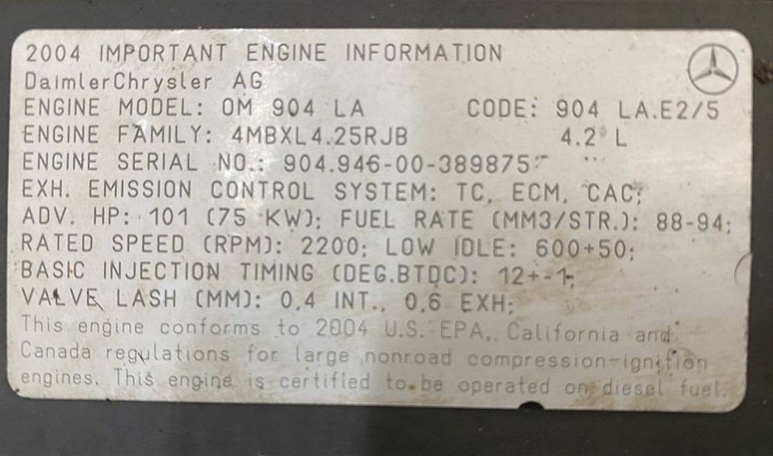 MercedesBenz OM 904 LA Motor equipment TrucksNL